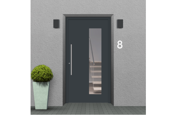 Haustür Aluminium Anthrazitgrau