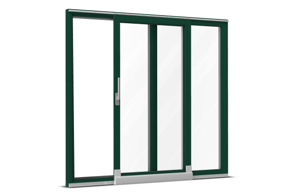 PSK-Tür Holz-Aluminium Blau
