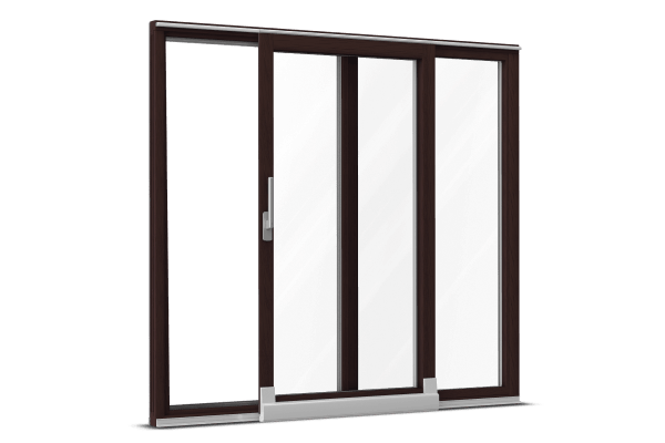 PSK-Tür Holz-Aluminium Schokoladenbraun