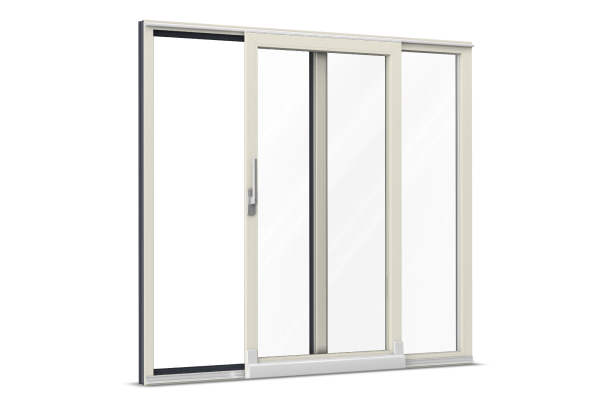 PSK-Tür Kunststoff-Aluminium Cremeweiß Strukturell