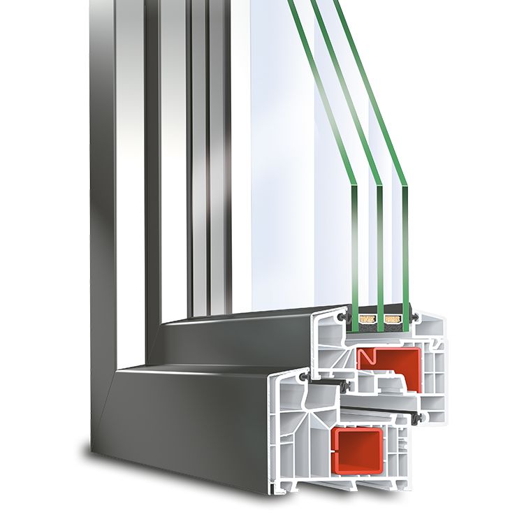 Kunststoff-Alu Fenster IDEAL TwinSet 8000S